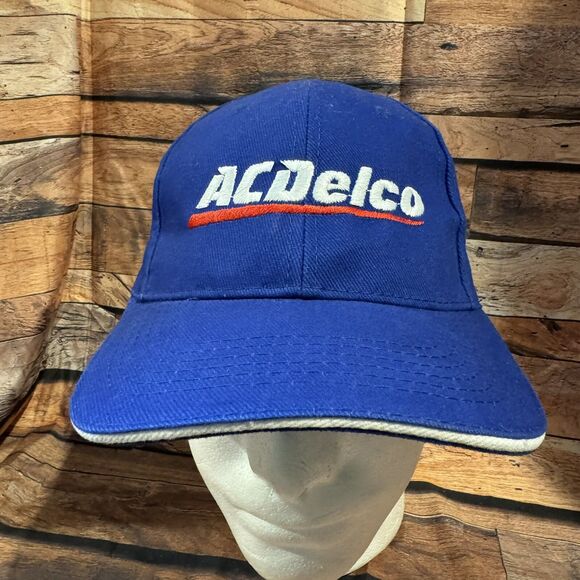 ACDelco Blue Baseball Cap Hat Adjustable Strapback Embroidered Logo GM Auto Part - Picture 1 of 7